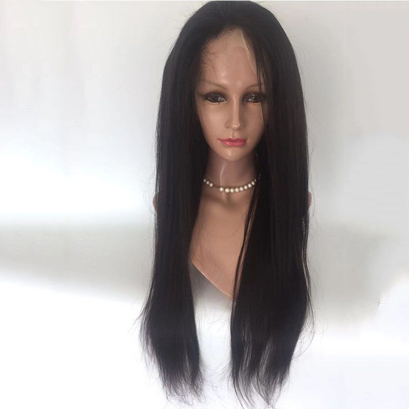 Human hair glueless full lace wig pre pluked wig, long straight wig with baby hair for women YL297 